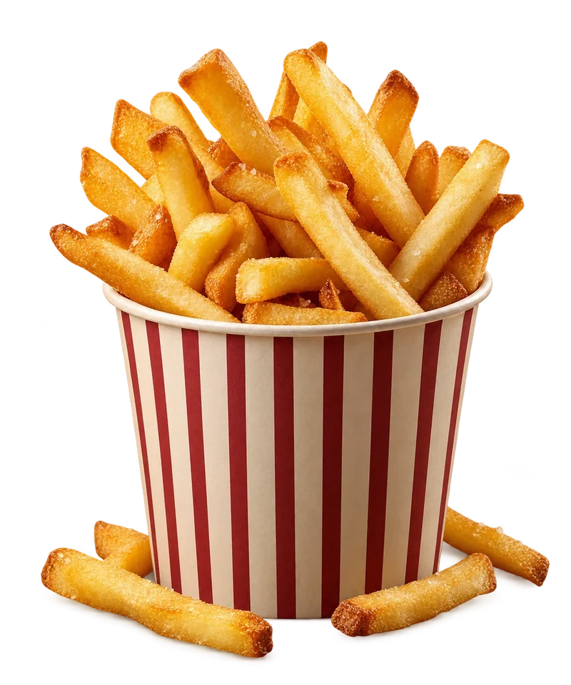 Porção ilustrativa de batatas fritas